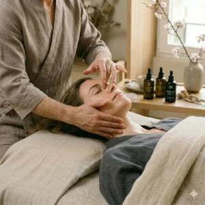 Masaje facial japones imperial realizado por Alberto García